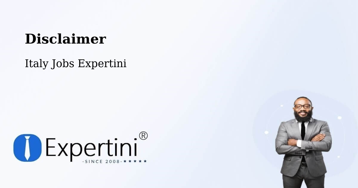 Disclaimer – Premana - Italy Jobs Expertini